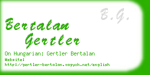 bertalan gertler business card